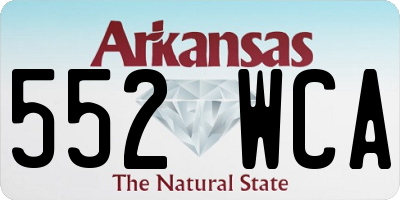 AR license plate 552WCA