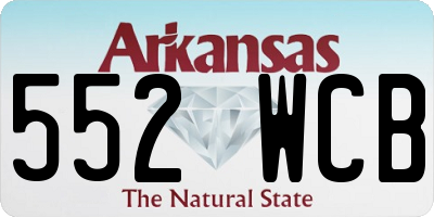 AR license plate 552WCB
