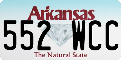 AR license plate 552WCC