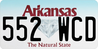 AR license plate 552WCD