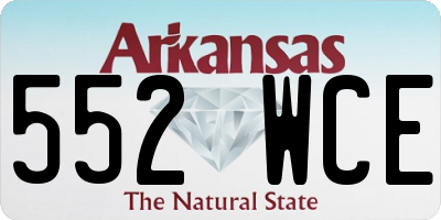 AR license plate 552WCE