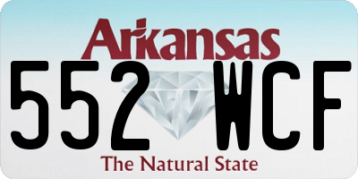 AR license plate 552WCF