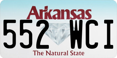 AR license plate 552WCI