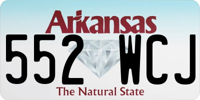 AR license plate 552WCJ