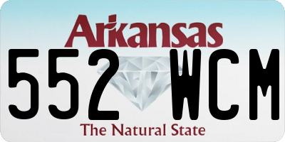 AR license plate 552WCM