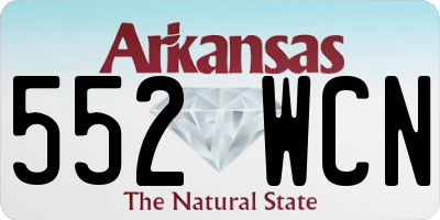 AR license plate 552WCN