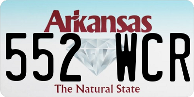 AR license plate 552WCR