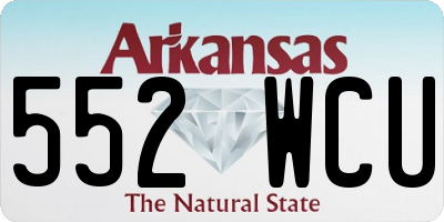 AR license plate 552WCU