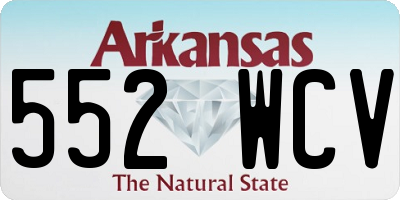 AR license plate 552WCV