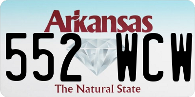 AR license plate 552WCW