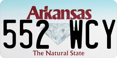 AR license plate 552WCY