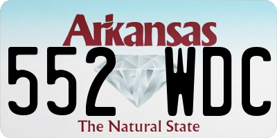 AR license plate 552WDC