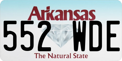 AR license plate 552WDE