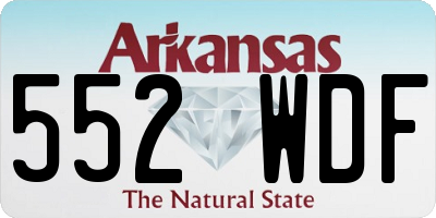 AR license plate 552WDF