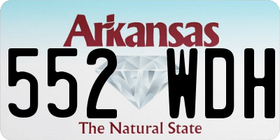 AR license plate 552WDH