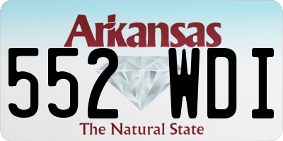 AR license plate 552WDI