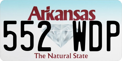 AR license plate 552WDP