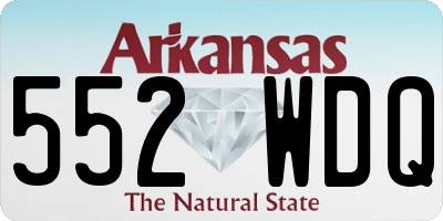 AR license plate 552WDQ