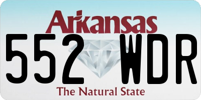AR license plate 552WDR