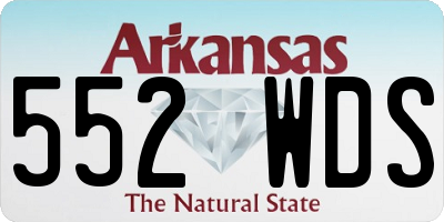 AR license plate 552WDS