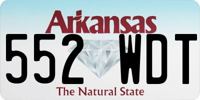 AR license plate 552WDT