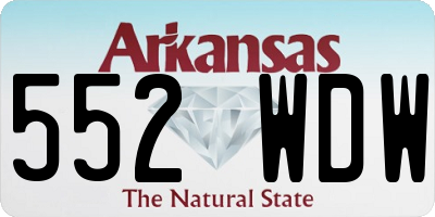 AR license plate 552WDW