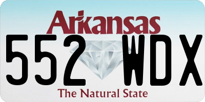 AR license plate 552WDX