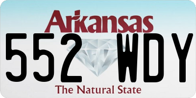 AR license plate 552WDY