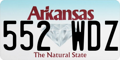 AR license plate 552WDZ