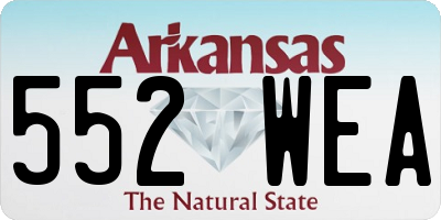 AR license plate 552WEA