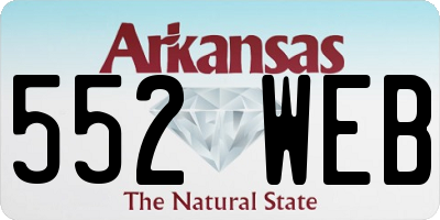 AR license plate 552WEB