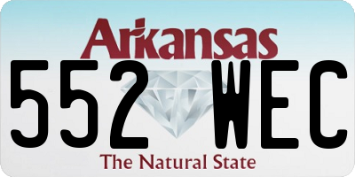 AR license plate 552WEC