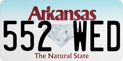 AR license plate 552WED