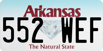 AR license plate 552WEF