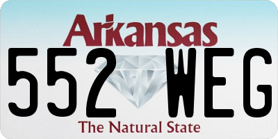 AR license plate 552WEG