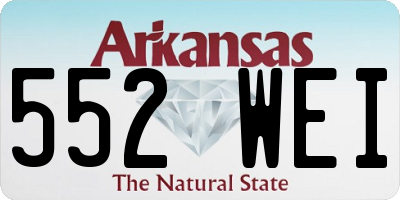 AR license plate 552WEI