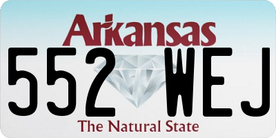 AR license plate 552WEJ
