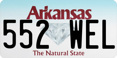 AR license plate 552WEL