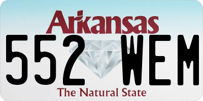 AR license plate 552WEM