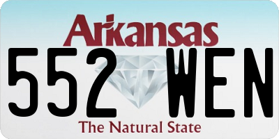 AR license plate 552WEN