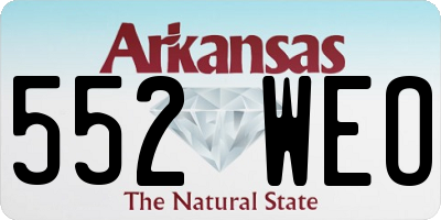AR license plate 552WEO