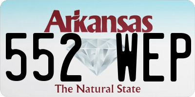 AR license plate 552WEP