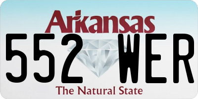 AR license plate 552WER