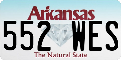 AR license plate 552WES