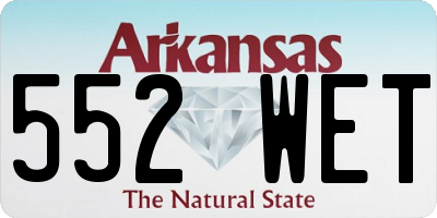AR license plate 552WET