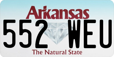 AR license plate 552WEU