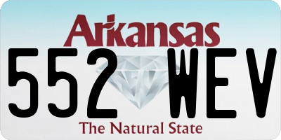 AR license plate 552WEV