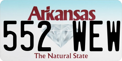 AR license plate 552WEW