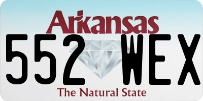 AR license plate 552WEX