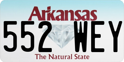 AR license plate 552WEY